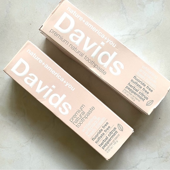David’s Premium Natural Toothpaste Whitening Herbal Citrus Peppermint x2 - Picture 1 of 6